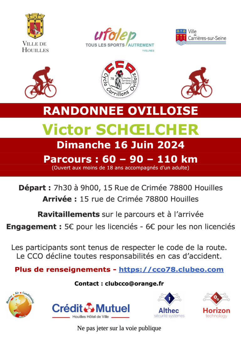 Randonnée cyclo Oviloise Victor SCHLOECHER