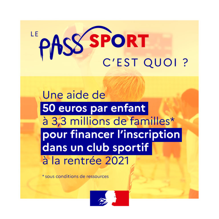Prolongation du Pass’Sport jusqu’en février 2022